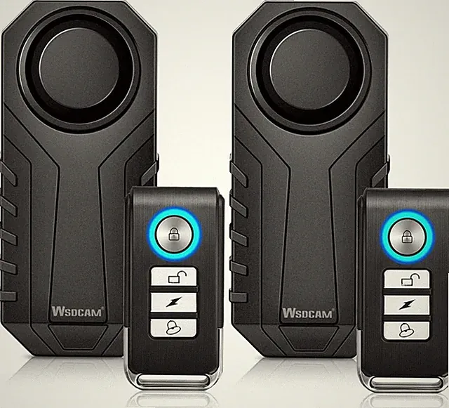 Bike Alarm with Remote 2 Pack, 113Db Wireless Anti-Theft Vibration Motorcycle Bi