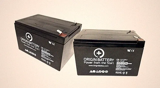 Currier E-Ride Bike Battery Kit 2 Pack 12V 12AH AGM w/1 Year Warranty