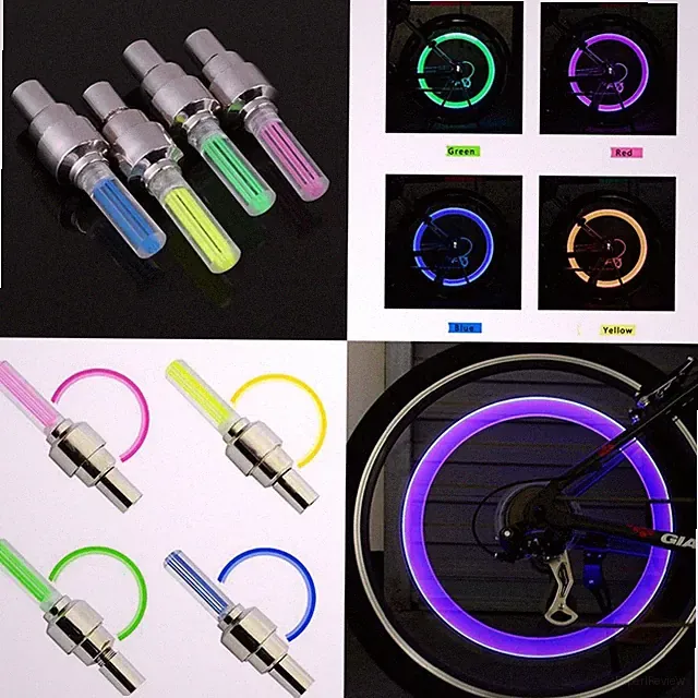 LOT 2x 4x 10x LED Bike Valve Stem Cap Flashing Light Bicycle Wheel Tire Tyre Car